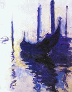 Claude Monet Gondolas in Venice oil painting image